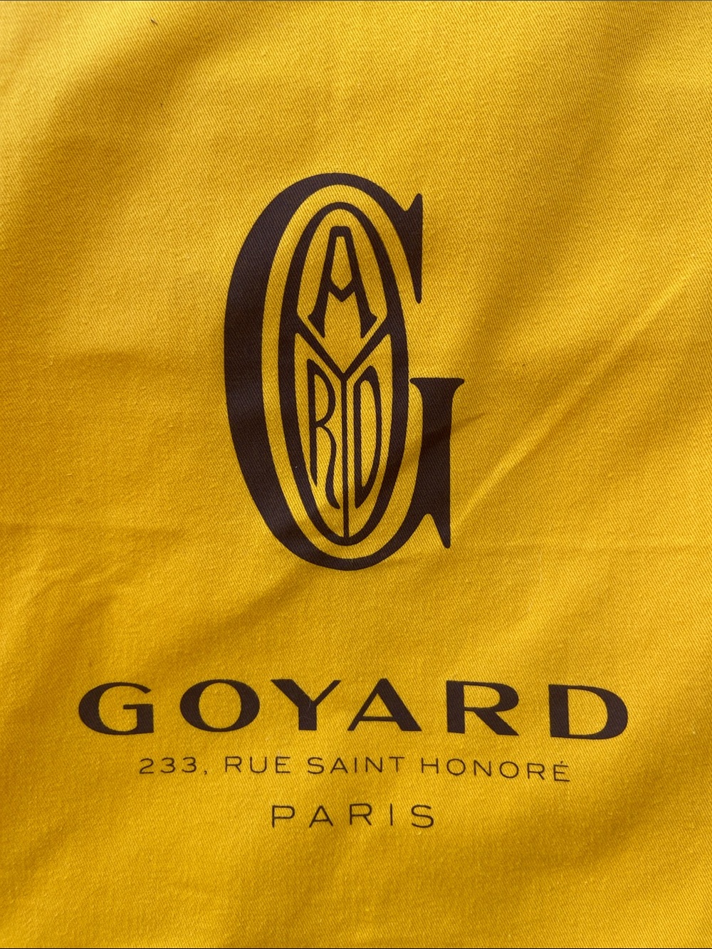 Goyard XL Canvas Drawstring Dust Bag Authentic Luxury Designer Logo